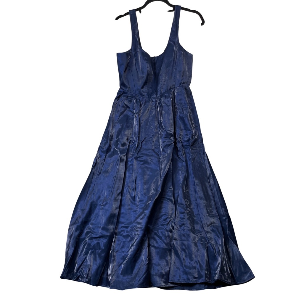 Wayf Large Navy Tank Dress NEW w/Tags Zip Back‎ Lined Rayong Blend Sleeveless